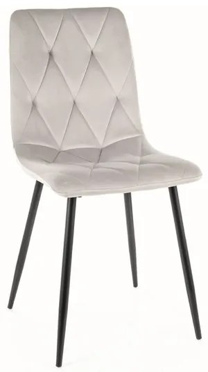 KRZESŁO TOM VELVET CZARNY STELAŻ/J. SZARY BLUVEL 03 DIOMMI-80-3140
