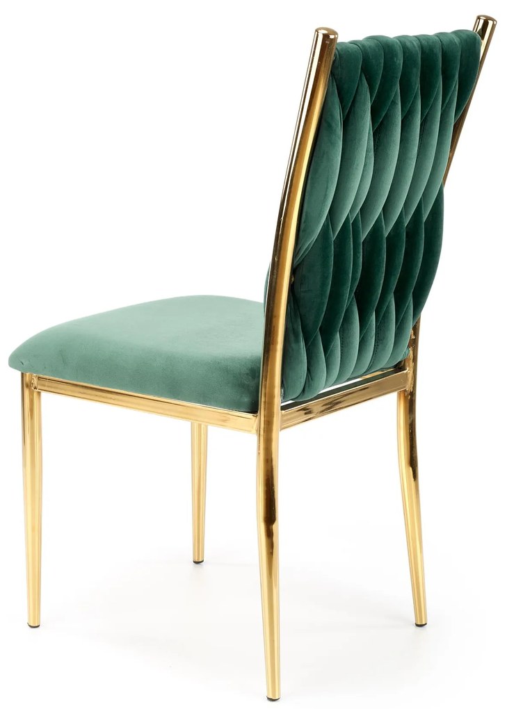 K436 chair color: dark green / gold DIOMMI V-CH-K/436-KR-C.ZIELONY/ZŁOTY