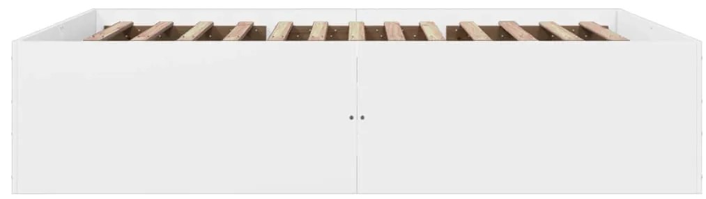 vidaXL Πλαίσιο Κρεβατιού Λευκό 160x200 εκ. Επεξεργασμένο Ξύλο