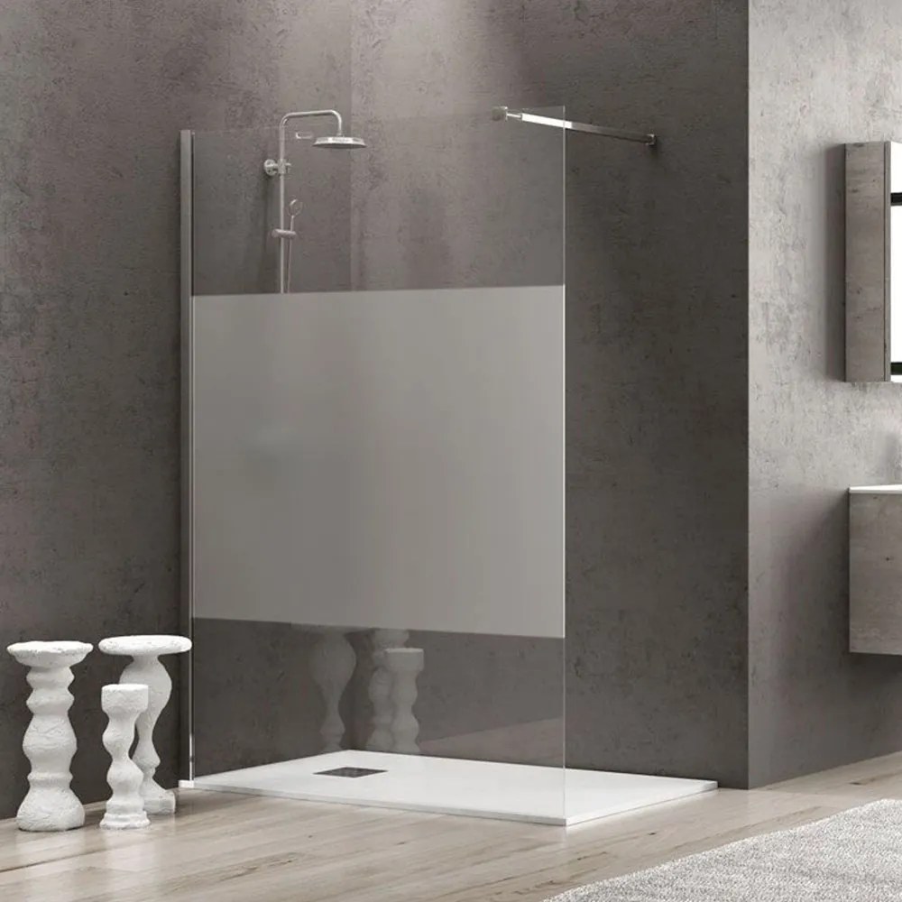 Πάνελ Ντουζιέρας Σταθερό Free 1 FRE1S70 Clear-Chrome Karag 70 x185cm Αλουμίνιο,Γυαλί