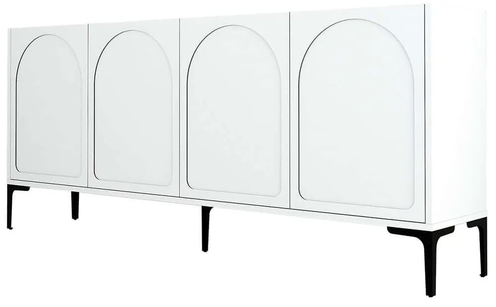 Μπουφές Lyon 845HCT5530 180x35x79cm White Μοριοσανίδα, Μελαμίνη