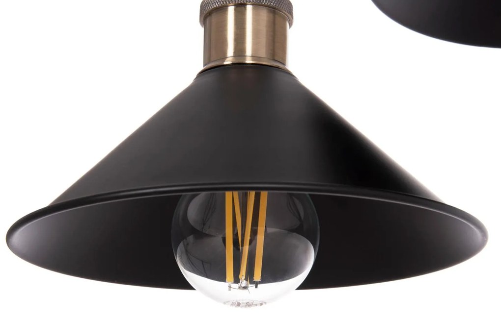 Κρεμαστό φωτιστικό οροφής BELL C7531.11 Δίφωτο Μέταλλο Μαύρο - Χάλκινο Ντουϊ Φ21,5x135Υεκ. 21.5x21.5x135 εκ.