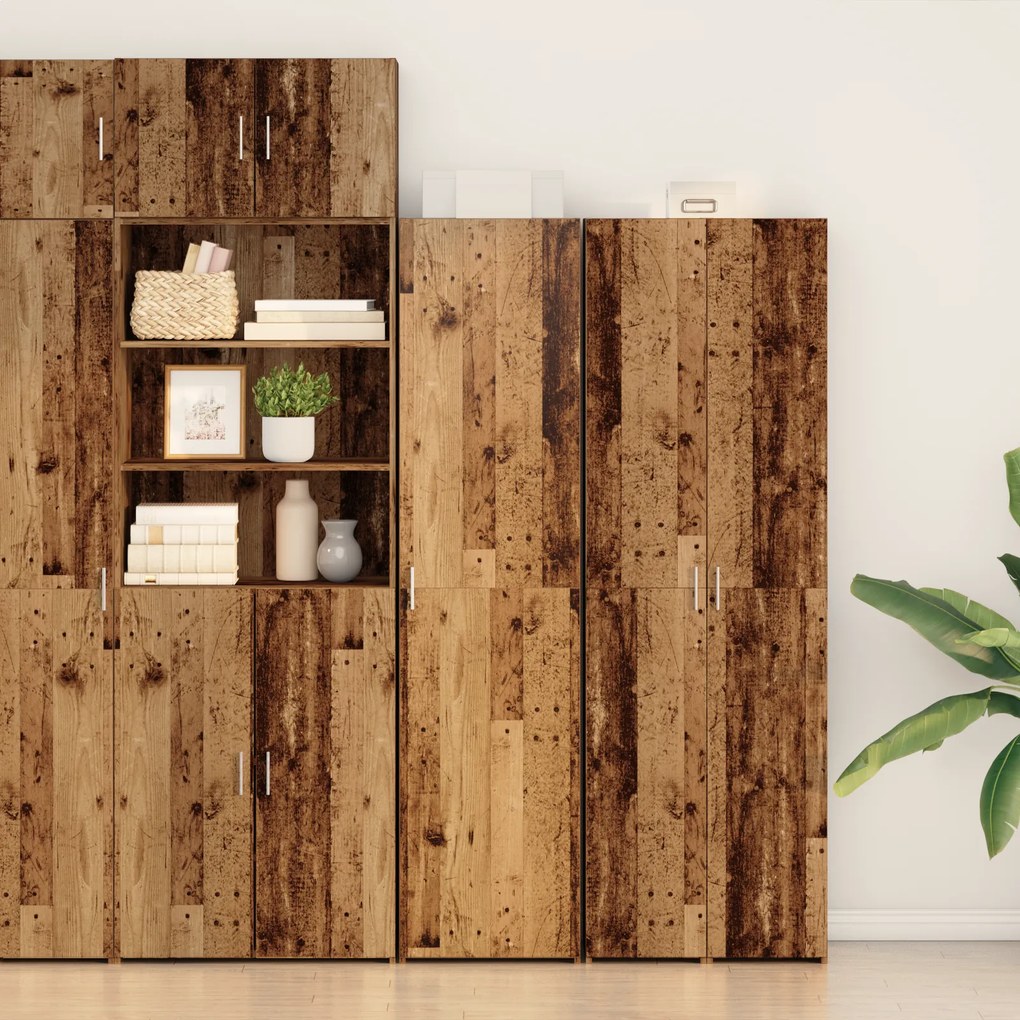 vidaXL Υψηλόμπαρο Φθαρμένο Ξύλο 45x42.5x185 εκ. MDF