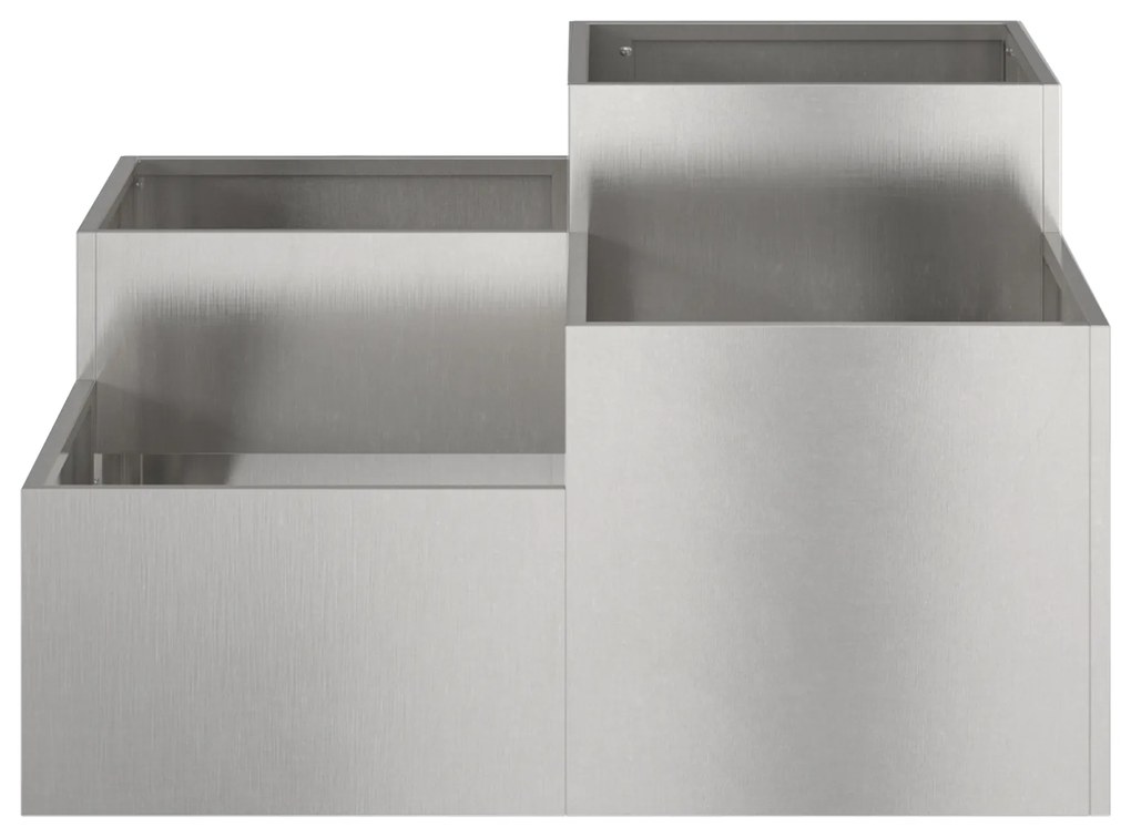 vidaXL Κήπος Γλάστρα 80x80x48 εκ Ανοξείδωτο ατσάλι