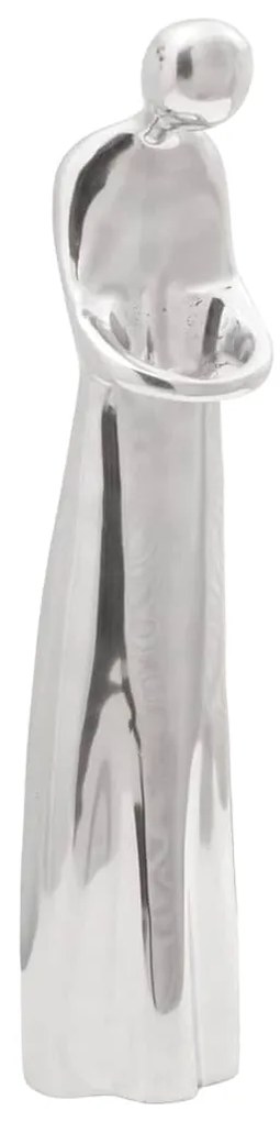 vidaXL Γλυπτό Ασημί 10 x 16 x 49 εκ Αλουμίνιο