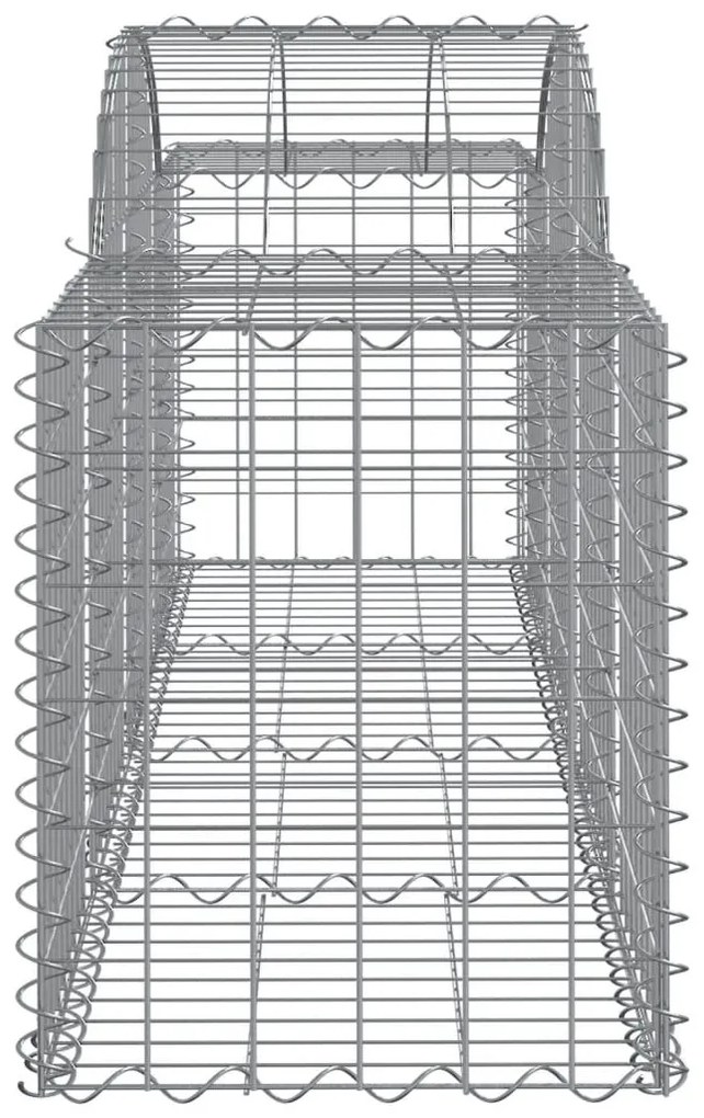 Συρματοκιβώτια Τοξωτά 50 τεμ. 200x50x60/80 εκ. Γαλβαν. Ατσάλι - Ασήμι