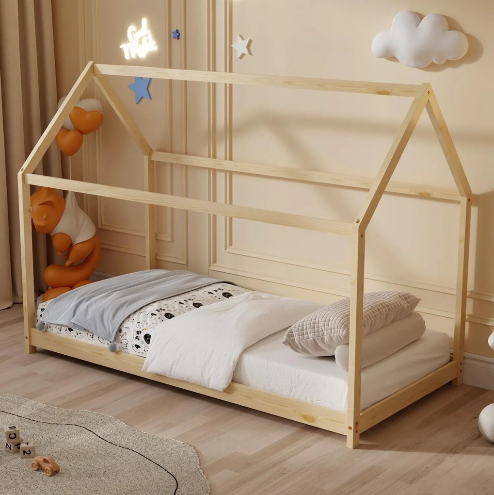 ΚΡΕΒΑΤΙ ΠΑΙΔΙΚΟ PEPE  τ.MONTESSORI ΞΥΛΟ ΠΕΥΚΟ ΦΥΣΙΚΟ- 190x90εκ