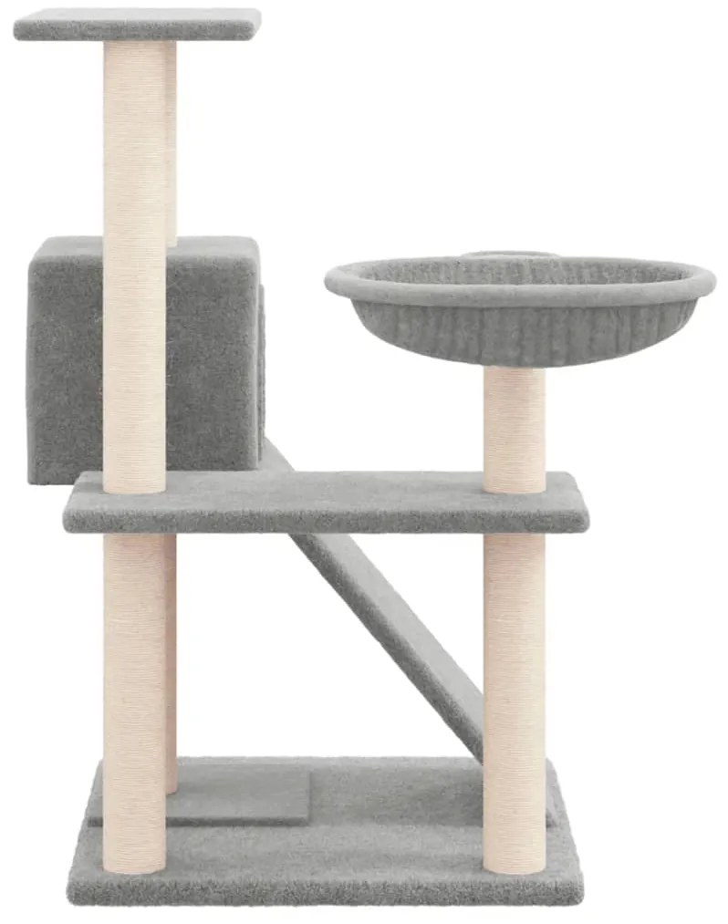 vidaXL Γατόδεντρο Aνοιχτό Γκρι 82 εκ. με Στύλους Ξυσίματος από Σιζάλ