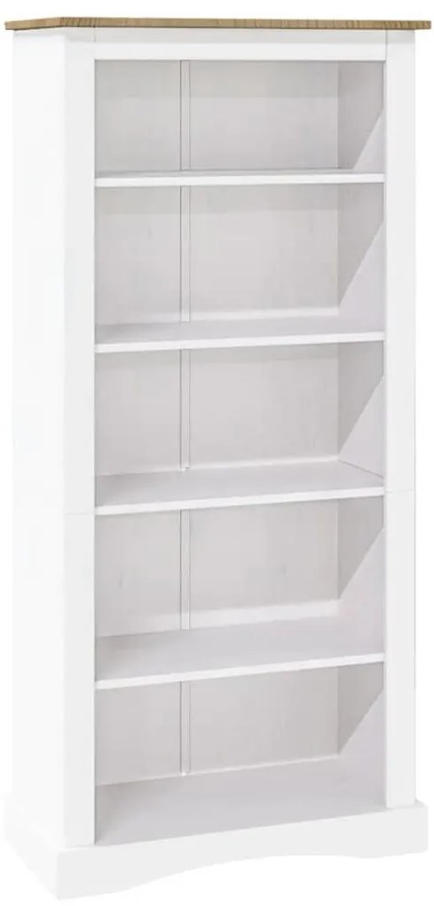 vidaXL Βιβλιοθήκη 5 Επ. Μεξικ. Στιλ Corona Λευκό 81x40x170 εκ.