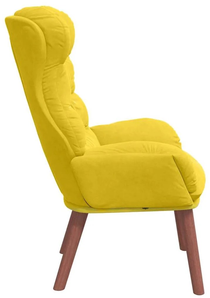 vidaXL Χαλαρωτική Πολυθρόνα Κίτρινο 69 x 74 x 93 εκ. Βελούδο