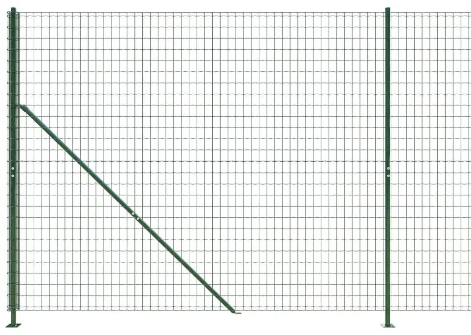 Συρματόπλεγμα Περίφραξης Πράσινο 1,4 x 25 μ. με Βάσεις Φλάντζα - Πράσινο