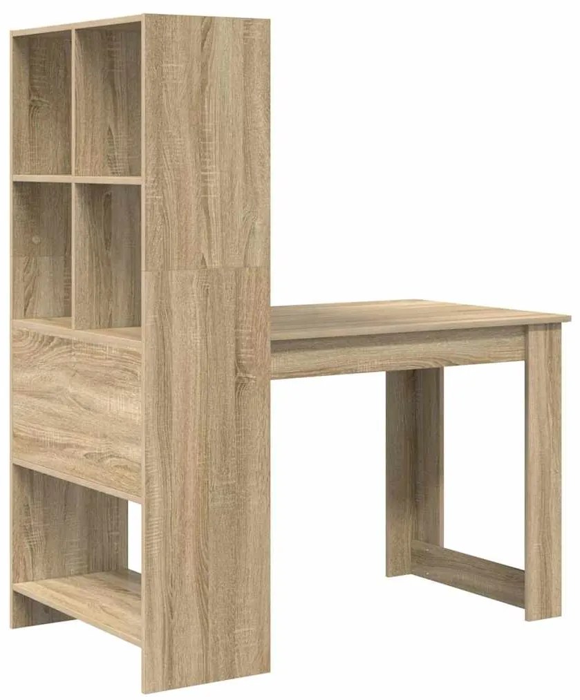 vidaXL Γραφείο Sonoma Δρυς 122 x 67 x 145 εκ. Επεξεργασμένο ξύλο