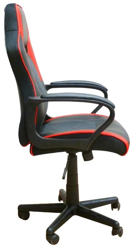 BS6210 ΚΟΚΚΙΝΟ/ΜΑΥΡΟ PU ΠΟΛΥΘΡΟΝΑ GAMING