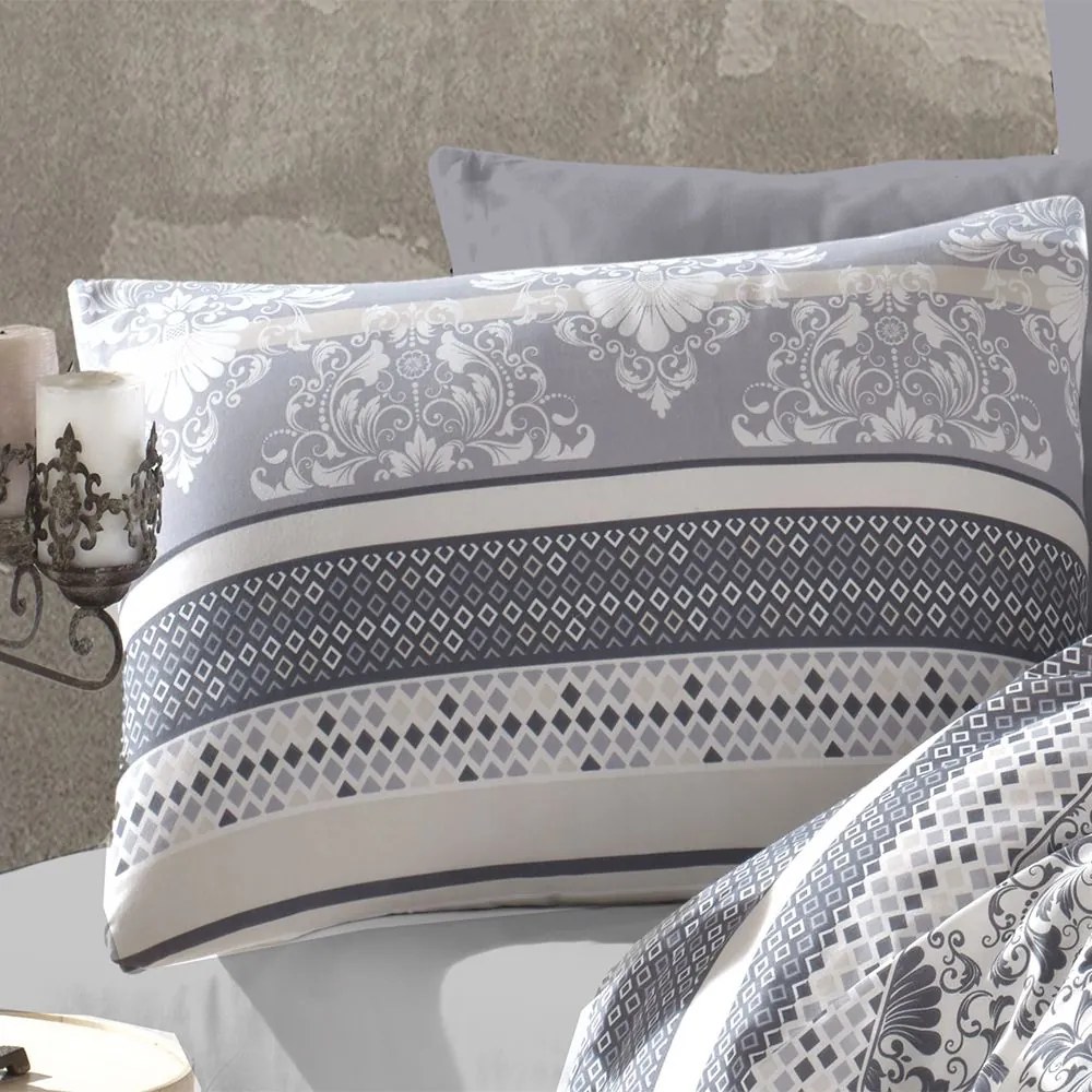 Μαξιλαροθήκη Ανδρομάχη 317 Grey DimCol 50Χ70 50x70cm Cotton-Polyester