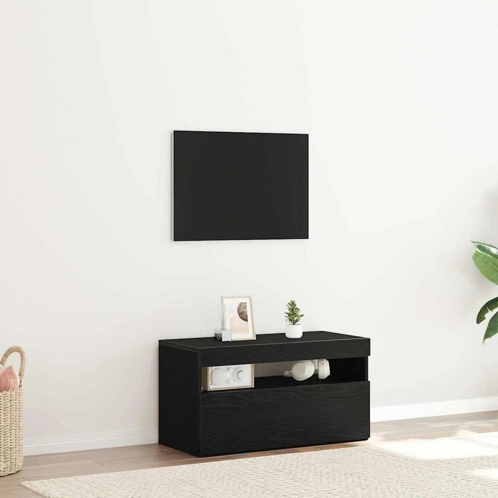 vidaXL Ντουλάπι TV Μαύρο 75 x 35 x 40 εκ. Επεξεργασμένο ξύλο