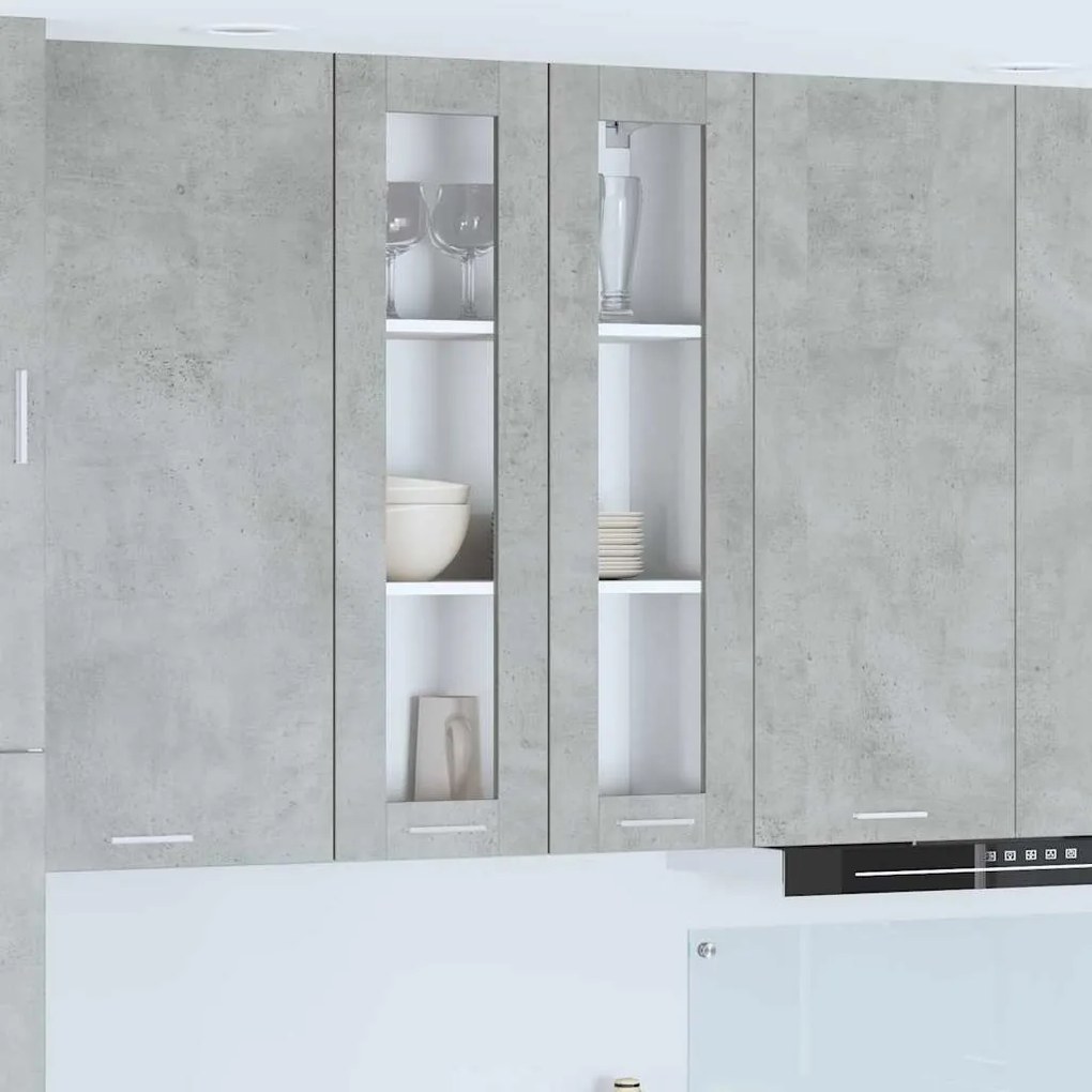 Κρεμαστό ντουλάπι Riga Σκυρόδεμα Γκρι 60 x 31 x 100 εκ.