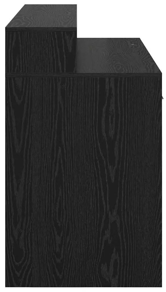 vidaXL Γραφείο με ράφι Μαύρη δρυς 120 x 55 x 91 εκ. Επεξεργασμένο ξύλο