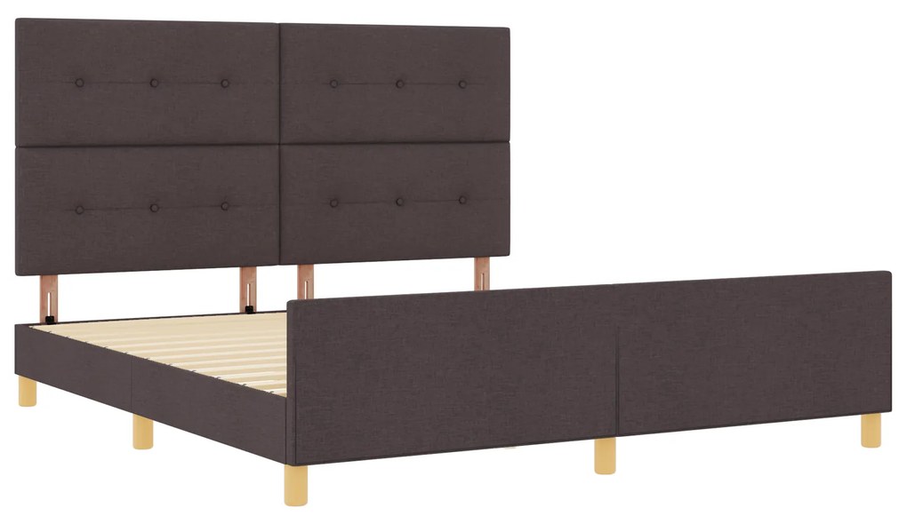 vidaXL Κρεβάτι Καφέ 180x200 εκ. Υφάσμα