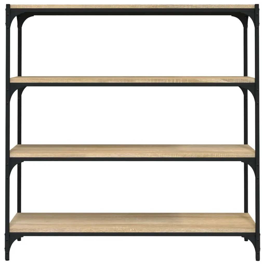 vidaXL Βιβλιοθήκη Sonoma Δρυς 100x33x100 εκ. Επεξεργ. Ξύλο &amp; Ατσάλι