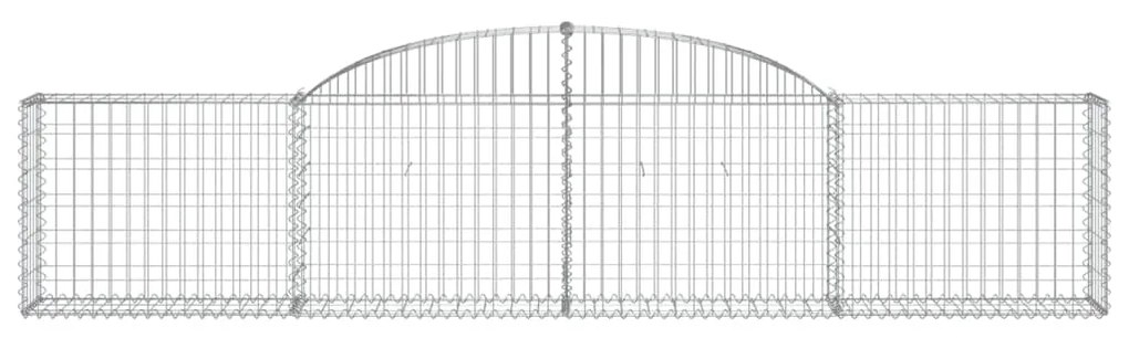 vidaXL Συρματοκιβώτια Τοξωτά 13 τεμ. 300x30x60/80 εκ. Γαλβαν. Ατσάλι