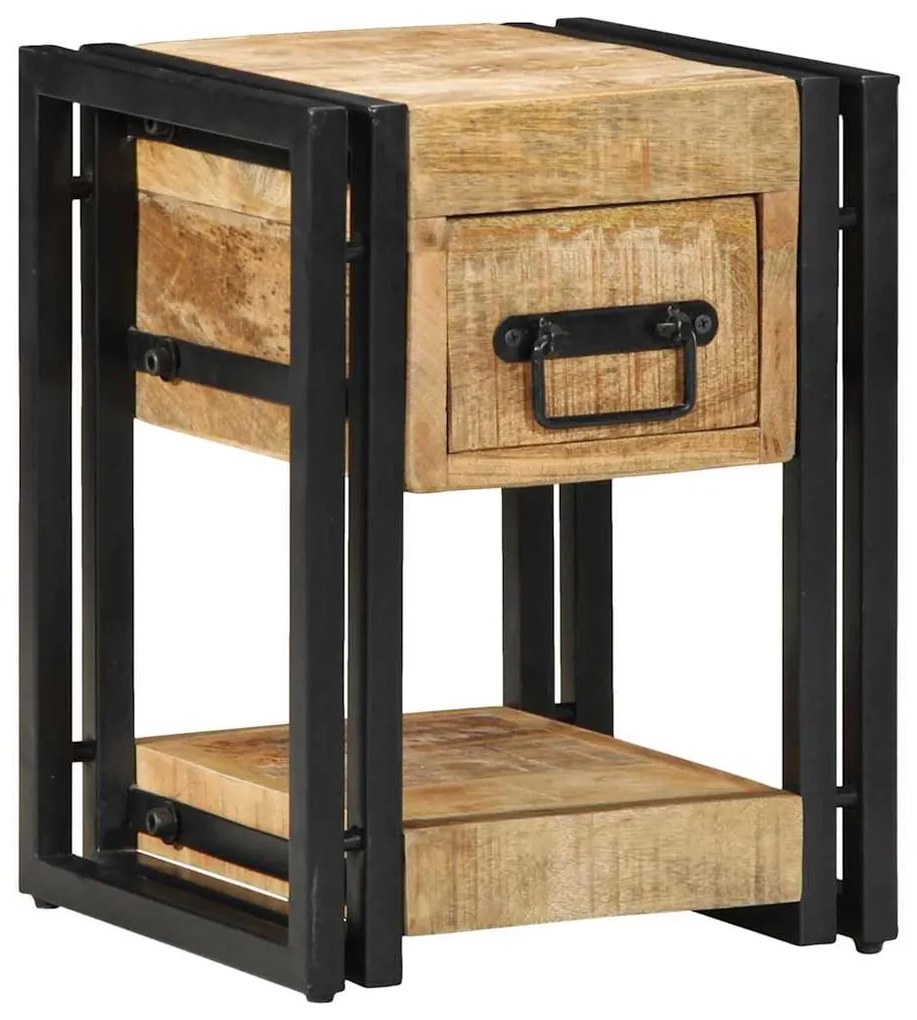 vidaXL Κομοδίνο 2 pcs Καφέ 30 x 30 x 40 cm Μασίφ ξύλο μάνγκο