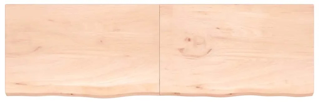 vidaXL Ράφι Τοίχου 200x60x(2-4) εκ. από Ακατέργαστο Μασίφ Ξύλο Δρυός