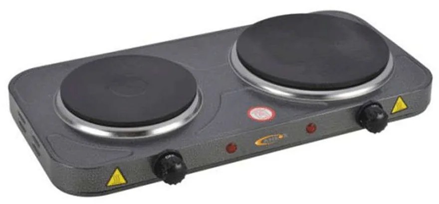 Εστία Ηλεκτρική 2 Θέσεων 818587 48x27x7cm 1000W &amp; 1500W Anthracite Ankor Μέταλλο