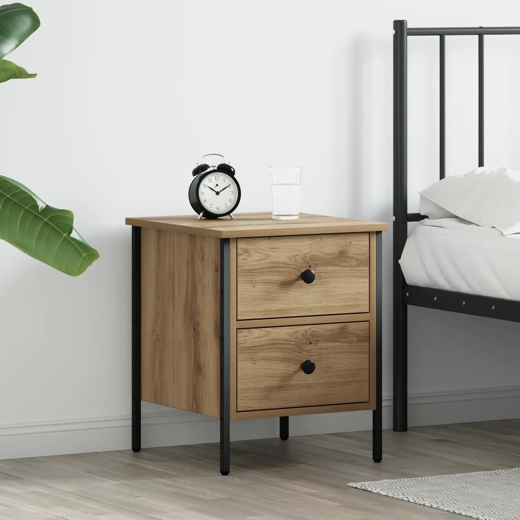 vidaXL Κομοδίνο Artisan Oak 40x42x50 εκ. Επεξεργασμένο Ξύλο