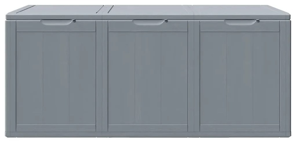 vidaXL Μπαούλο Αποθήκευσης Κήπου Γκρι 270 Λίτρα Όψη ξύλου από PP