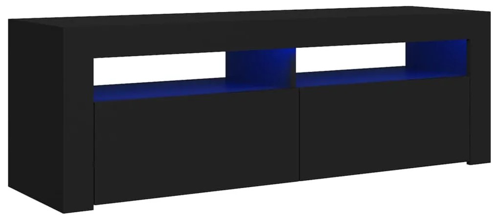 vidaXL Έπιπλο Τηλεόρασης με LED Μαύρο 120x35x40 εκ.