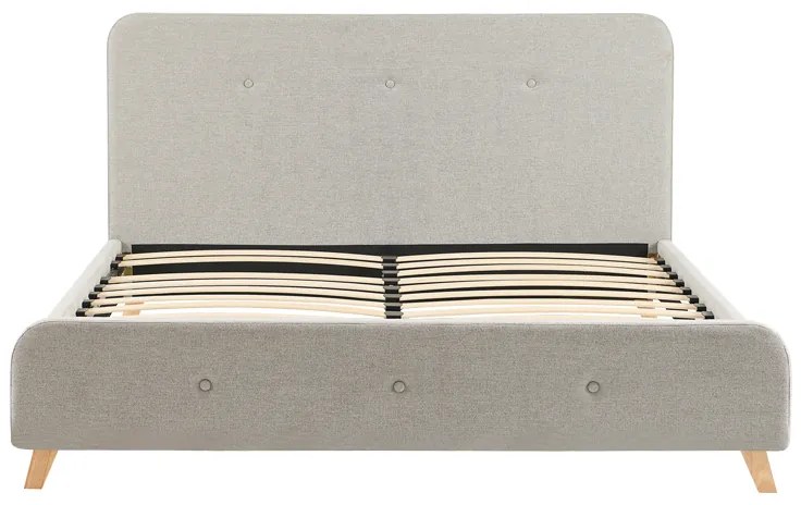 Κρεβάτι διπλό Restel pakoworld ύφασμα γκρι-μπεζ 160x200εκ