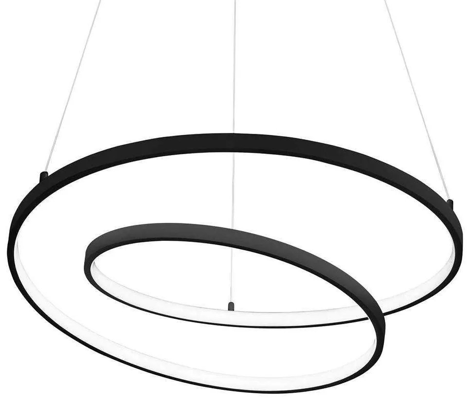 Φωτιστικό Οροφής Oz 269436 60x30/150cm LED 47W 3000K Black Ideal Lux