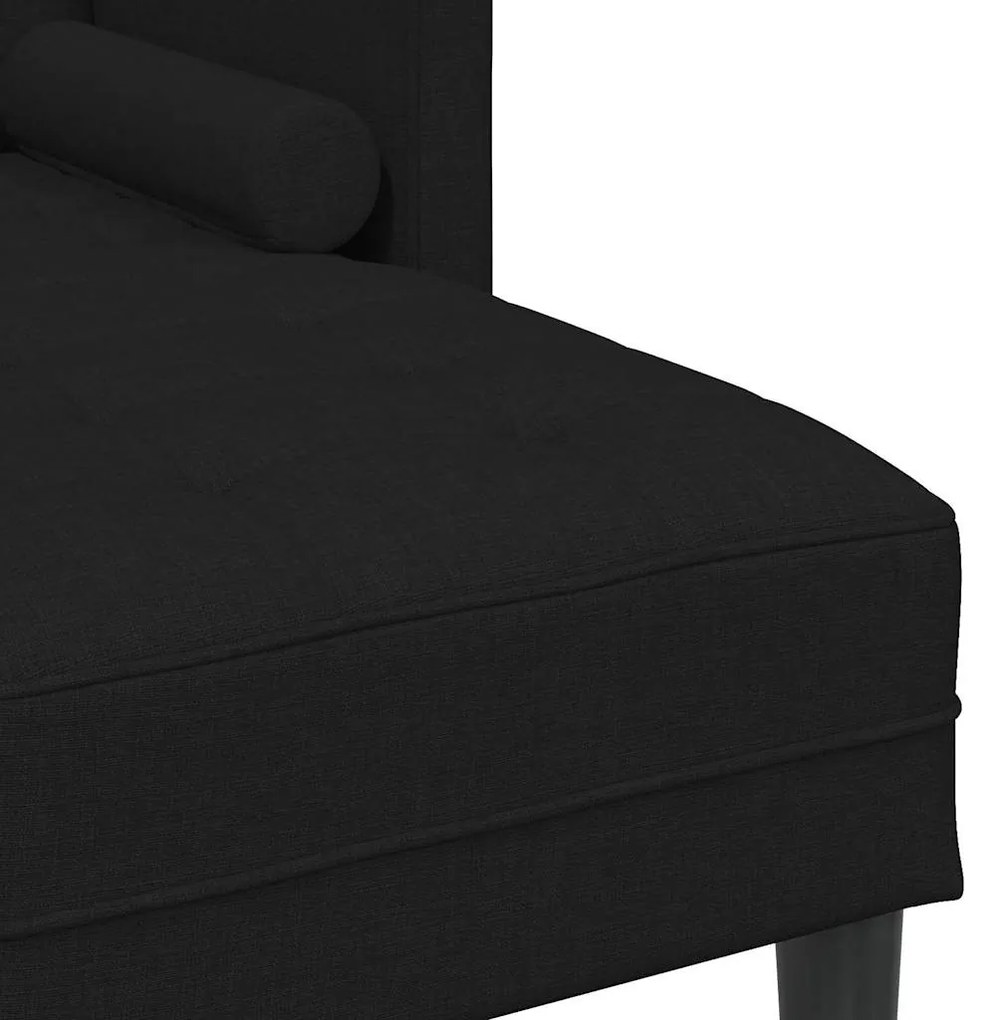 vidaXL Σετ Καναπέ Μαύρο 173 x 131 x 67 εκ ύφασμα