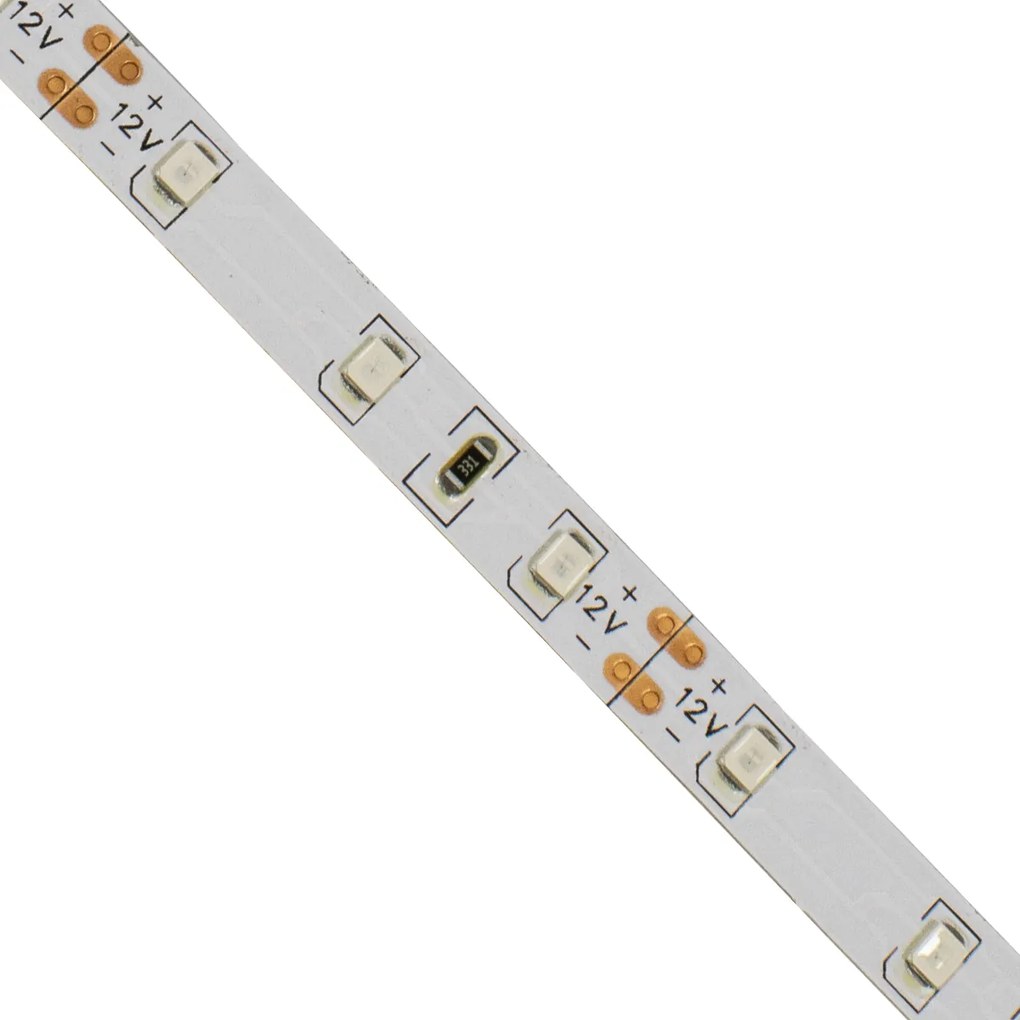 GloboStar® 70004 Ταινία LED SMD 2835 5m 4.8W/m 60LED/m 412lm/m 120° DC 12V IP20 Κόκκινο