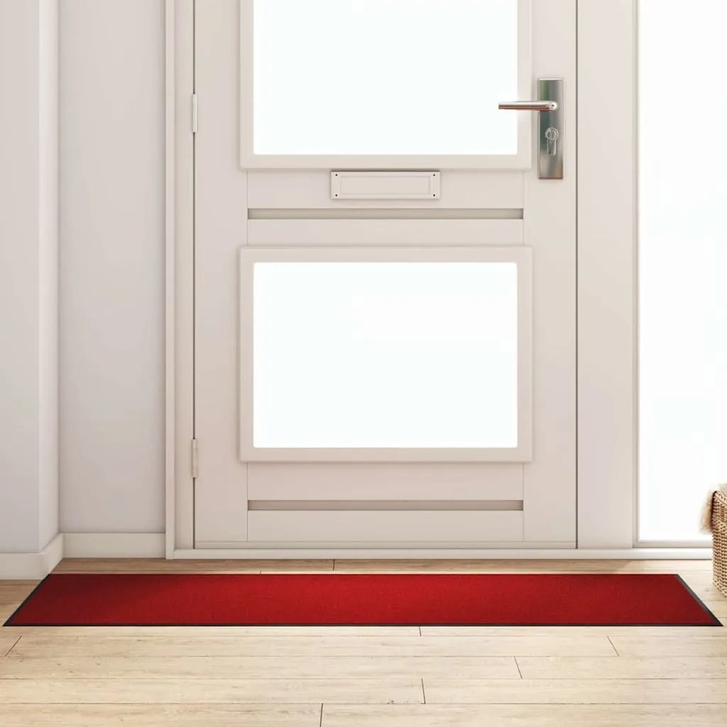 vidaXL Χαλάκι Εξώπορτας Κόκκινο και Μαύρο 60 x 180 cm