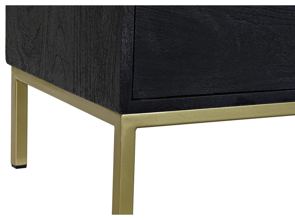 Τηλεόραση DKD Home Decor Μαύρο Μέταλλο Χρυσό Ξύλο από Μάνγκο (147 x 40 x 51 cm)
