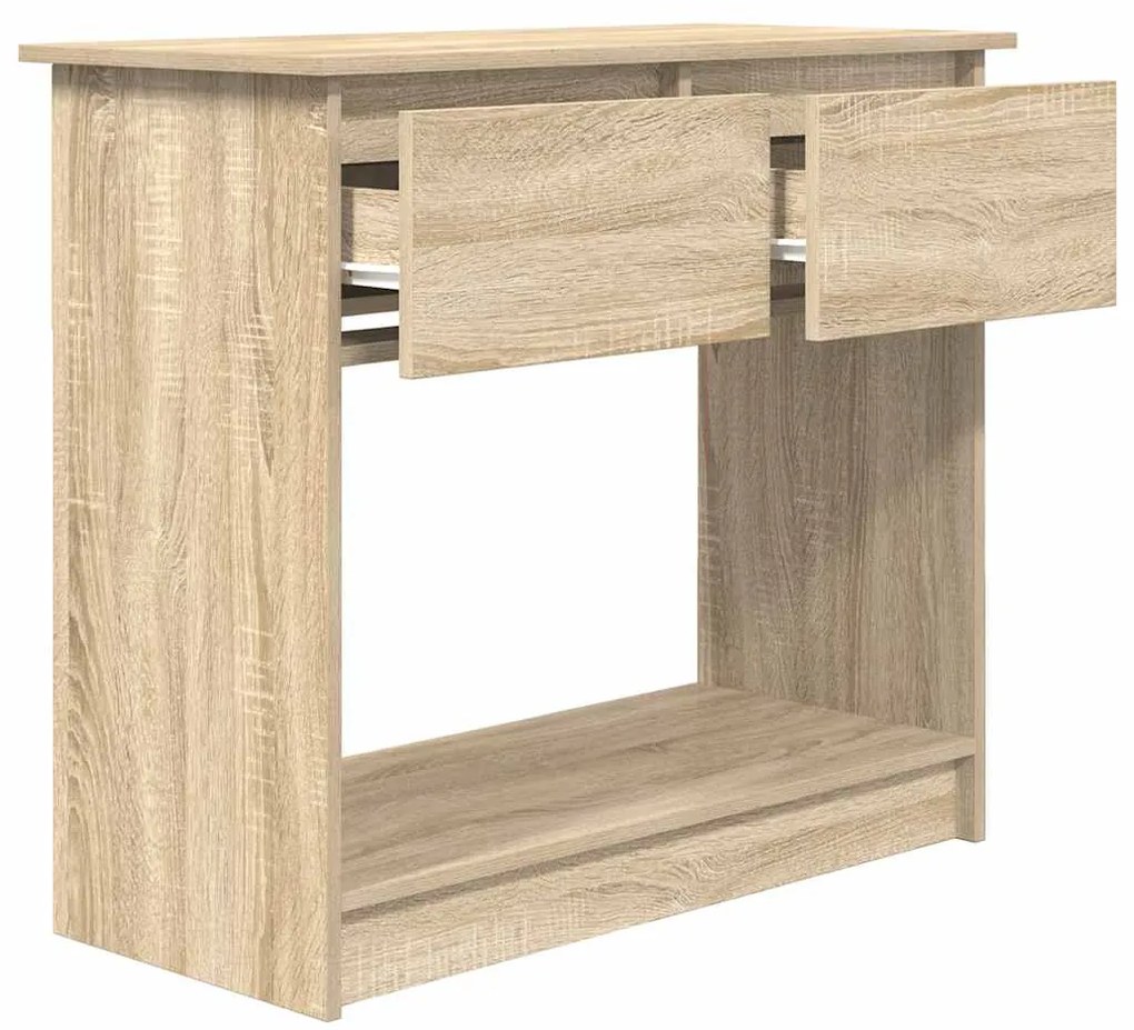 vidaXL Τραπέζι κονσόλας με συρτάρια Sonoma Δρυς 85,5x38,5x74,5 cm