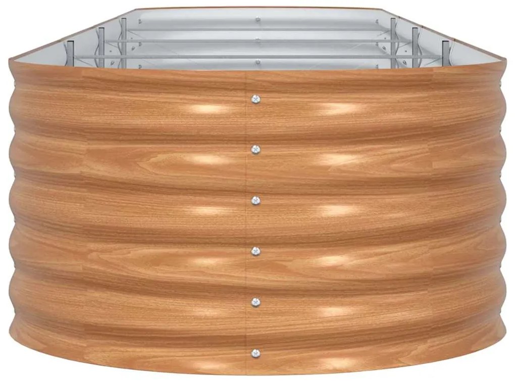 vidaXL Υπερυψωμένη Ζαρντινιέρα Καφέ 400 x 80 x 44 cm Ατσάλι