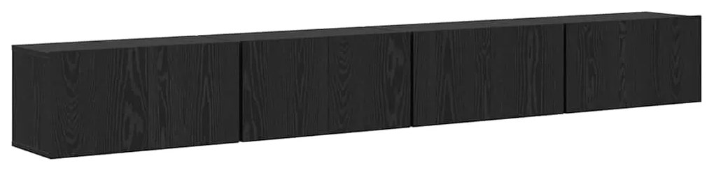 vidaXL Σετ επίπλου τηλεόρασης 4 pcs Μαύρη δρυς 60 x 30 x 30 cm