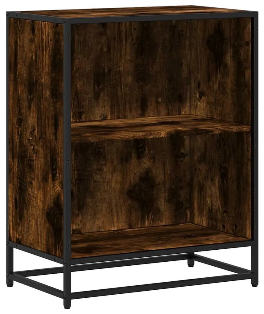 vidaXL Ντουλάπι βιβλίων καπνιστή δρυς 60x35x76 cm Κατασκευασμένο ξύλο
