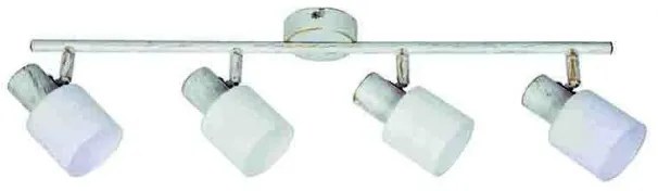 Σποτ Φωτιστικό Οροφής 4XE14 μεταλλικό 9079-4Φ-Inlight-9079-4Φ-Λευκή Πατίνα-Λευκό 9079-4Φ-Λευκή Πατίνα
