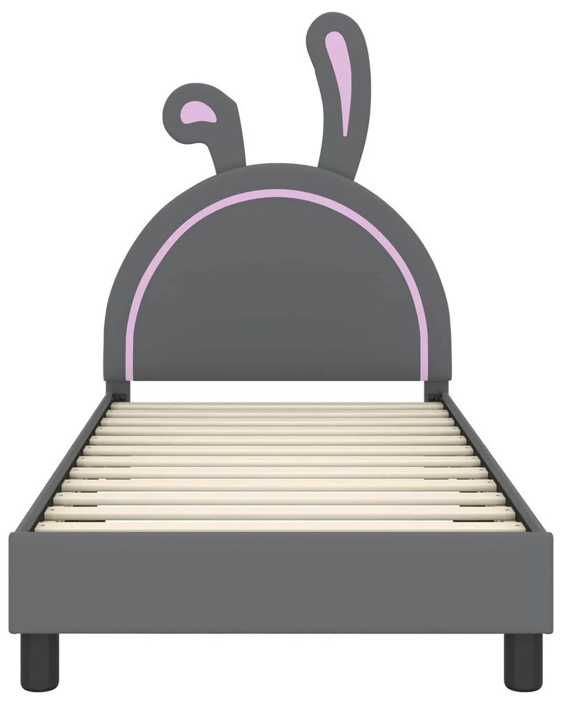 vidaXL Κρεβάτι Παιδικής Κρεβατοκάμαρας με Κεφαλάκι Ανοιχτό γκρι