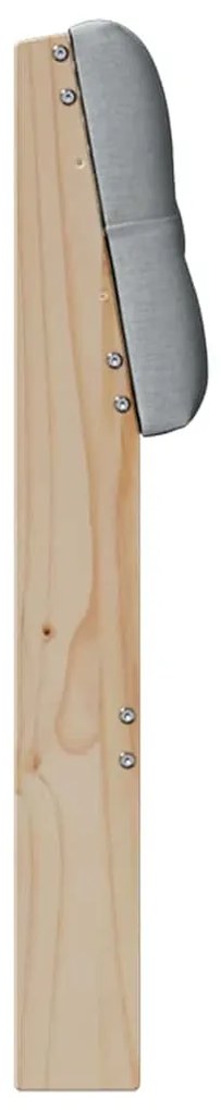 vidaXL Ταπετσαρισμένο κεφαλάρι Ανοιχτό γκρι 180 cm