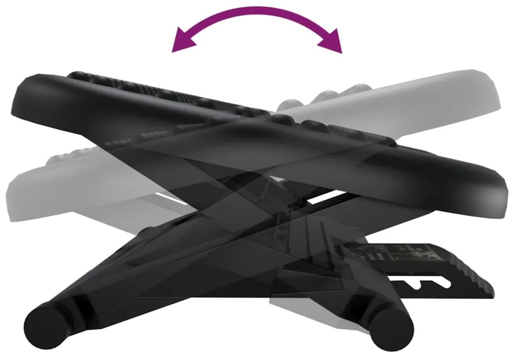 vidaXL Υποπόδιο Μαύρο 46 x 34,5 x 11 εκ.