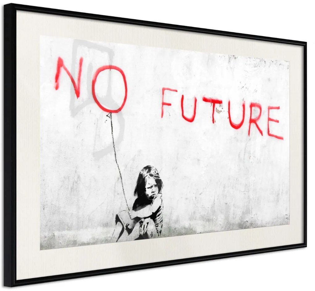 Αφίσα - Banksy: No Future - 30x20 - Μαύρο - Με πασπαρτού