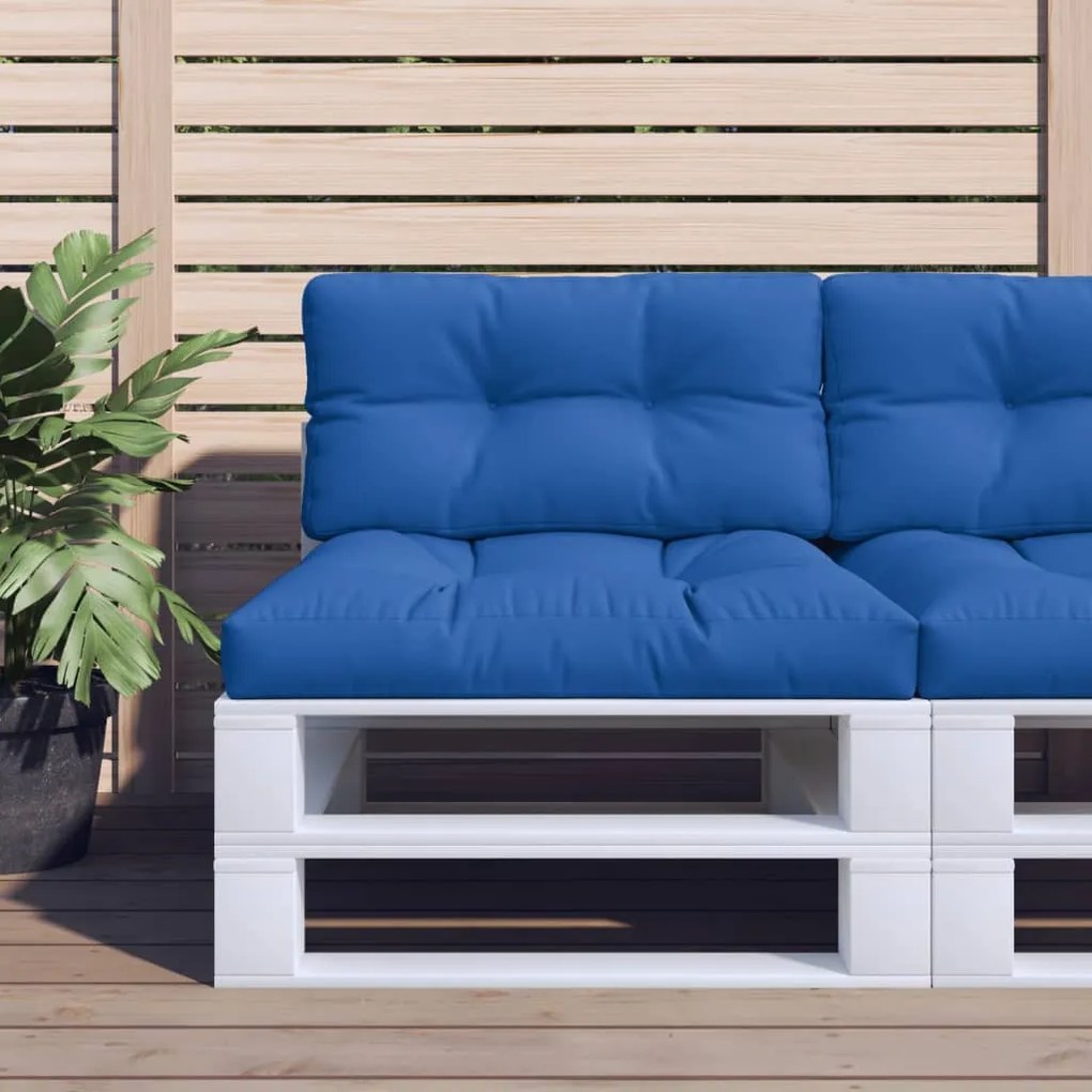 vidaXL Μαξιλάρι Παλέτας Μπλε Ρουά 80 x 40 x 12 εκ. Υφασμάτινο