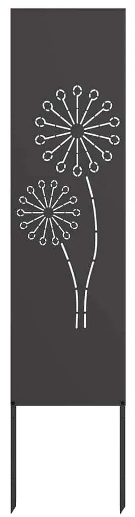 vidaXL Οθόνη Ιδιωτικότητας Κήπου Μαιανδρικό σχέδιο Μαύρο 32 χ 140 εκ