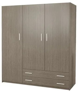 Intrahome Ντουλάπα τρίφυλλη σε σταχτί χρώμα 150x60x180 Intrahomesa-00652481