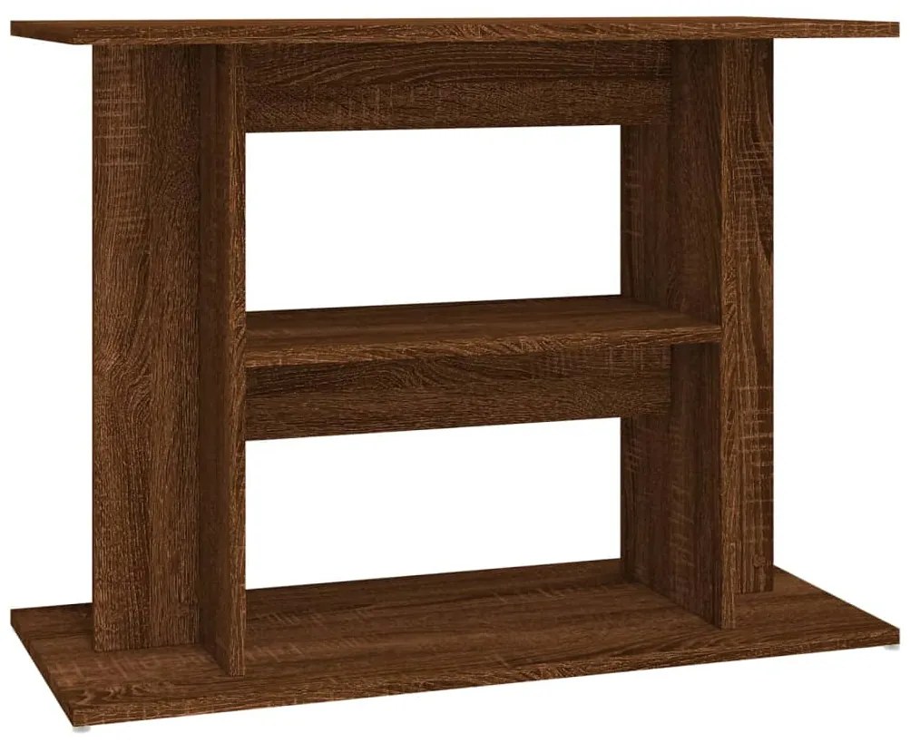 vidaXL Βάση Ενυδρείου Καφέ Δρυς 80x35x60 εκ. από Επεξεργασμένο Ξύλο
