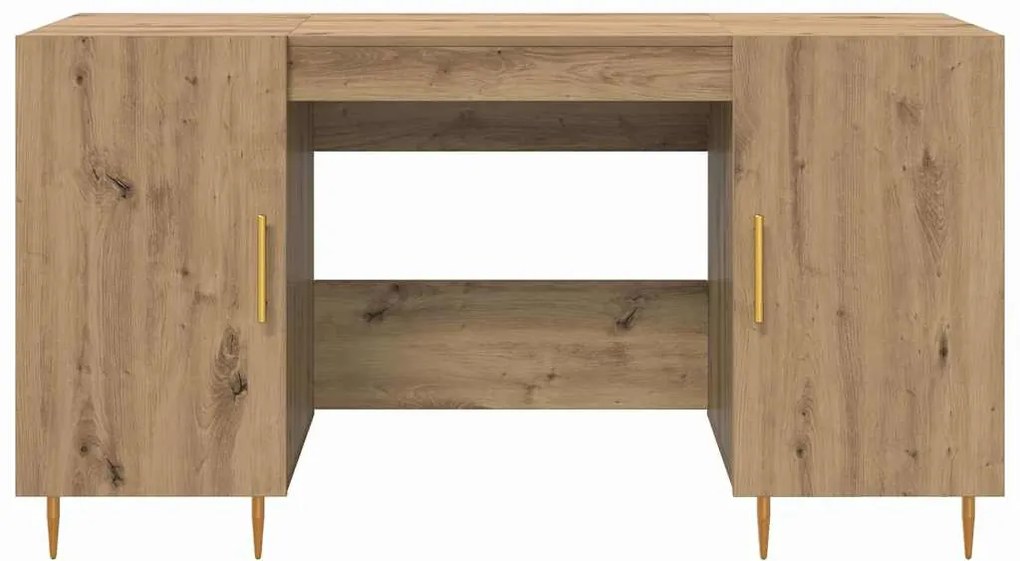 vidaXL Γραφείο artisan δρυς 140 x 50 x 75 εκ. Επεξεργασμένο ξύλο